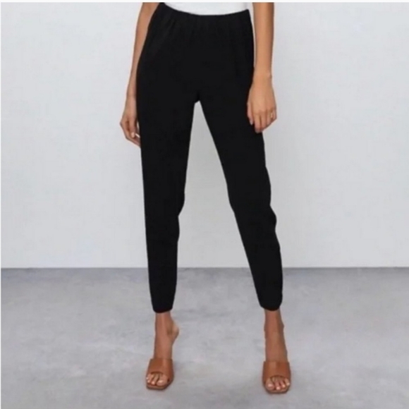 Aritzia Babaton Dexter Pant Black Large Workwear Casual Ankle - Picture 2 of 3